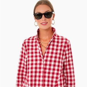 Apple Red Gingham Blouse